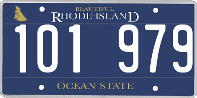 RI license plate 101979