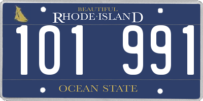 RI license plate 101991