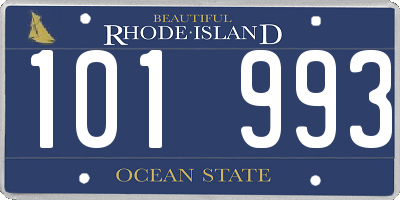 RI license plate 101993