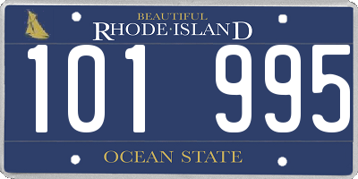 RI license plate 101995