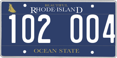 RI license plate 102004