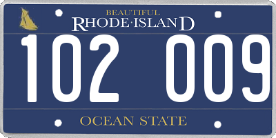 RI license plate 102009