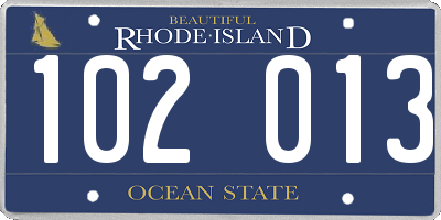RI license plate 102013
