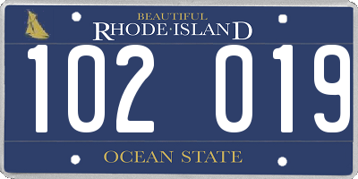 RI license plate 102019