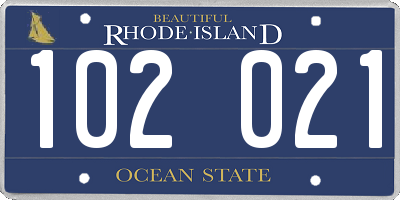 RI license plate 102021