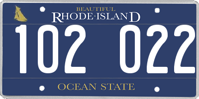 RI license plate 102022