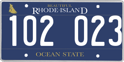 RI license plate 102023