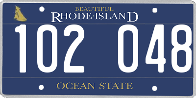 RI license plate 102048