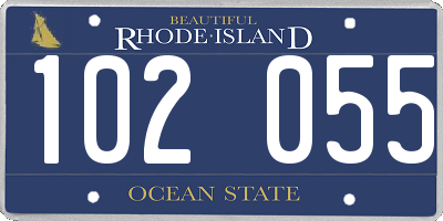 RI license plate 102055