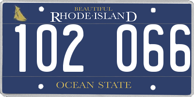 RI license plate 102066