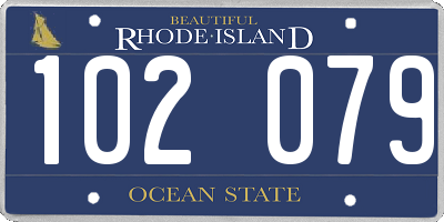 RI license plate 102079