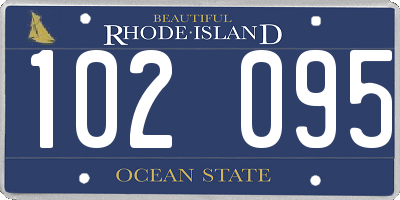RI license plate 102095