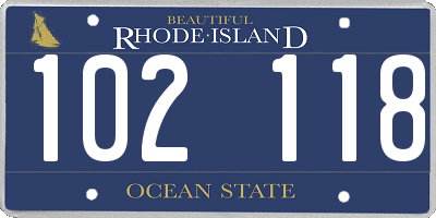 RI license plate 102118