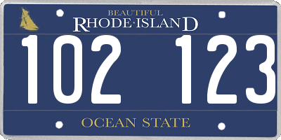 RI license plate 102123