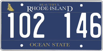RI license plate 102146