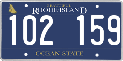 RI license plate 102159