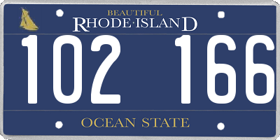 RI license plate 102166