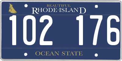 RI license plate 102176