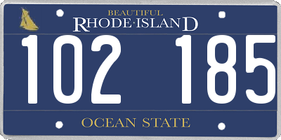 RI license plate 102185