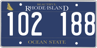 RI license plate 102188