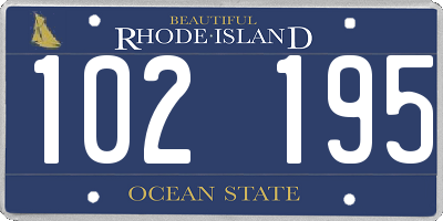 RI license plate 102195