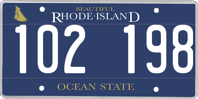 RI license plate 102198