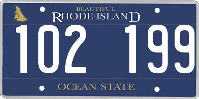 RI license plate 102199