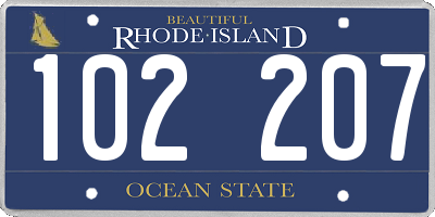 RI license plate 102207