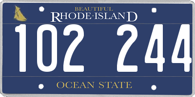 RI license plate 102244