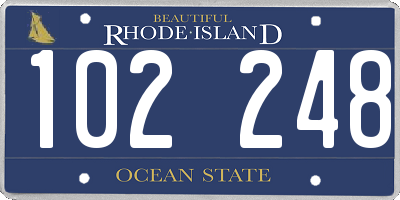 RI license plate 102248