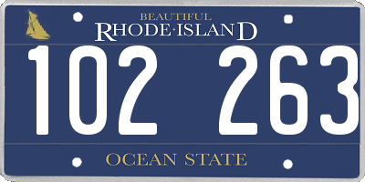 RI license plate 102263