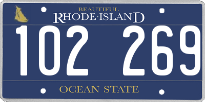 RI license plate 102269