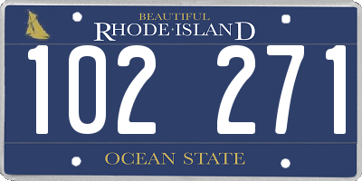 RI license plate 102271