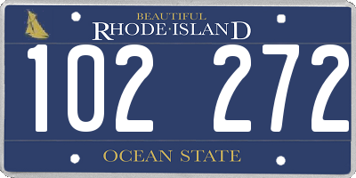 RI license plate 102272
