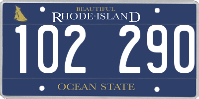 RI license plate 102290