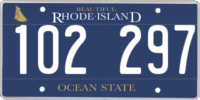 RI license plate 102297
