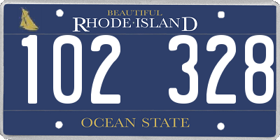 RI license plate 102328