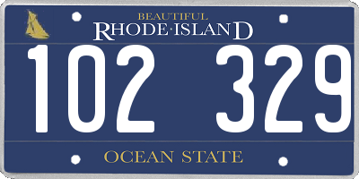 RI license plate 102329