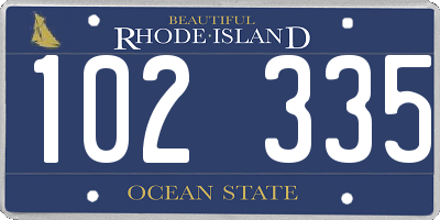 RI license plate 102335