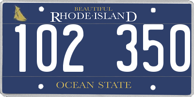 RI license plate 102350