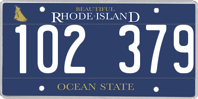 RI license plate 102379