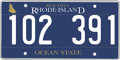 RI license plate 102391