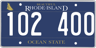 RI license plate 102400