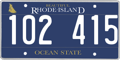RI license plate 102415