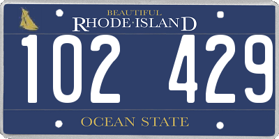 RI license plate 102429