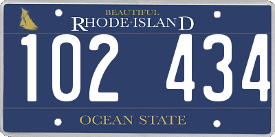 RI license plate 102434