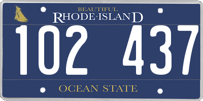 RI license plate 102437