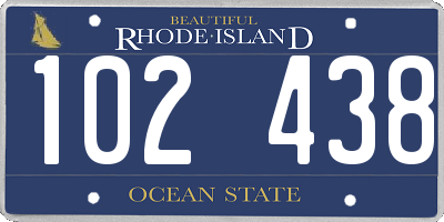 RI license plate 102438