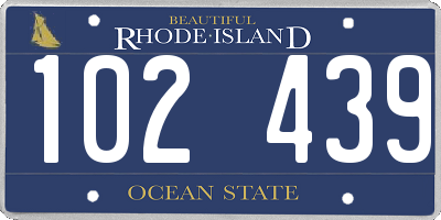RI license plate 102439