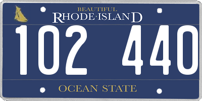 RI license plate 102440